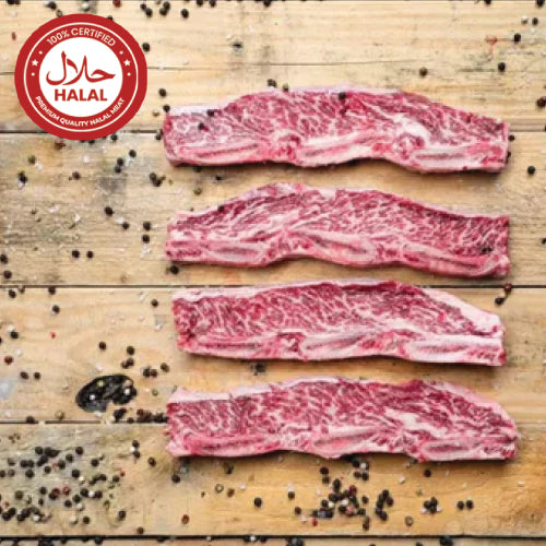 ABE001 Us Fresh Frozen Certified Angus Bbq Beef Short Ribs Slices 美國急凍認證安格斯牛小排$104/500g